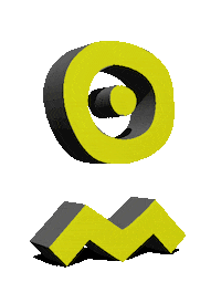 black and yellow 3d Sticker by Pleinvrees