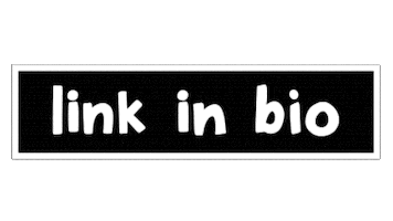 Link In Bio Black Rectangle Sticker