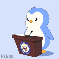 Public Speaking What GIF by Pudgy Penguins
