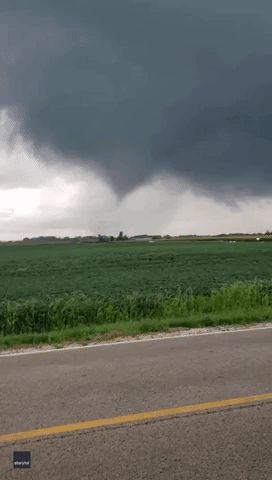 Tornado Scatters Debris Across Fields in Northern Illinois