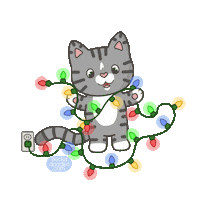 Christmas Time Cat Sticker by beckadoodles