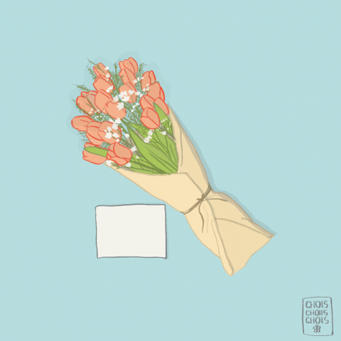 choischoiischois flores cumpleanos tarjeta GIF