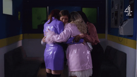 Friends Hug GIF by Hollyoaks