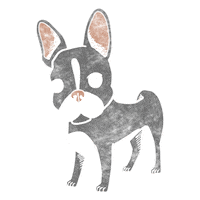 Dog Chien Sticker by La Craie co
