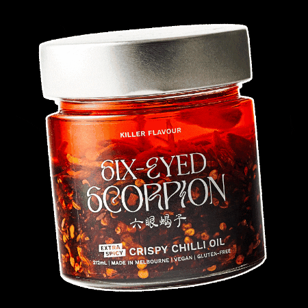 sixeyedscorpion giphygifmaker chili oil chilli oil chili crisp GIF