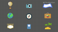 Travel Icons and Vacation Elements Pack