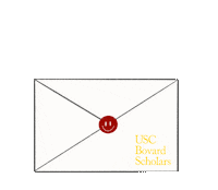 uscbovardscholars letter usc acceptance envelope Sticker