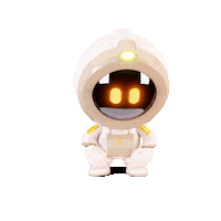 Splitbot angry fire robot omega Sticker