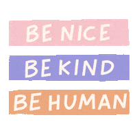 Be Nice Good Vibes Sticker by silviarossana