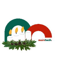 Christmas Candles Sticker by Maintech