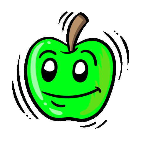 Kiss Sticker by Apfel essen nicht vergessen