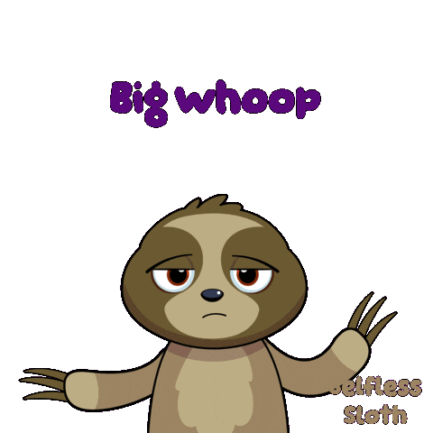 No One Cares Sloth Sticker by VeeFriends