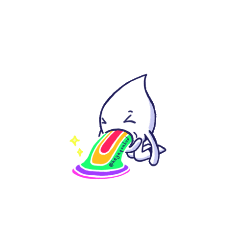 HeyAquabud giphyupload rainbow magic sick Sticker