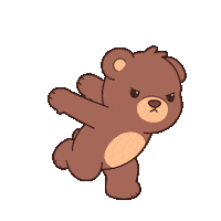 Teddy Bear Running Sticker by BEARISH