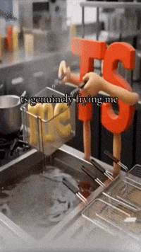 Frying Me GIF