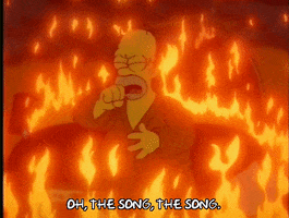 burning homer simpson GIF