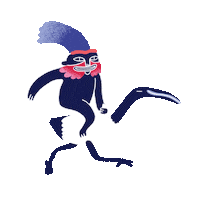 Weekend Ibis Sticker by Mirjam Debets