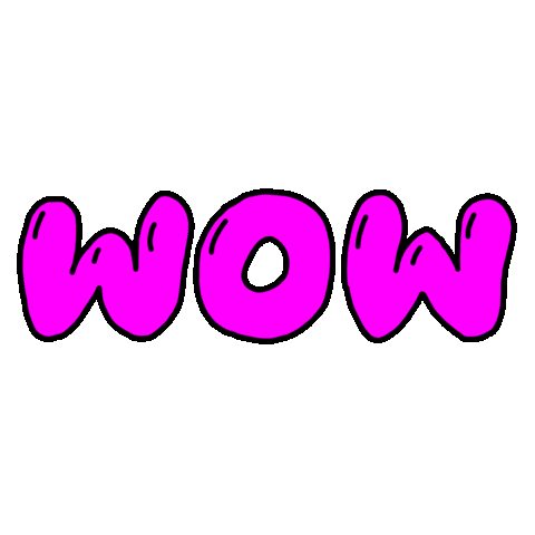 Pink Wow Sticker by herbertonic