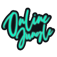OnlineJungle digital neon letters online Sticker