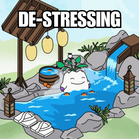 Stressed Hot Tub GIF by Magic Eden