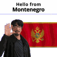 Montenegro Me Waving Sticker
