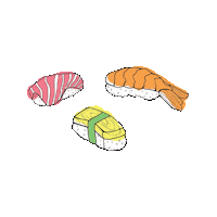 ashleywaredesign food yum japanese egg Sticker