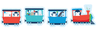 Polar Bear Train Sticker by Adventist Health