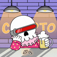 CloverStudios crypto nft club drinking GIF