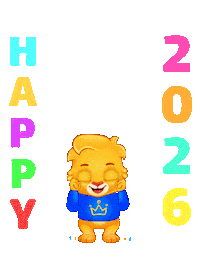 Happy New Year Ano Novo Sticker by Lucas and Friends by RV AppStudios