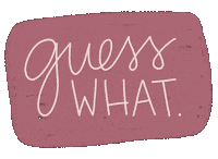 Pink Guess What Sticker