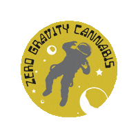 zerogravitycannabis logo high cannabis zero gravity Sticker