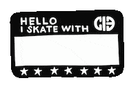 ladytrample roller skate chapter name tag rollerskater Sticker