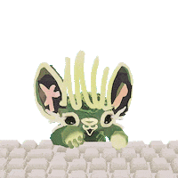 a111ur fast tap playing writing Sticker