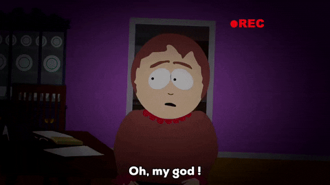 scared dark GIF by South Park 