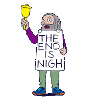 The End Is Nigh Corona Sticker by INTO ACTION