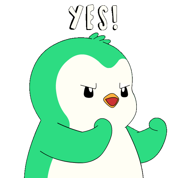 Penguin Yes Sticker by Abster