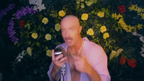 flowers singing GIF