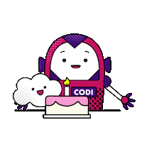 Birthday Robot Sticker by IMDASG