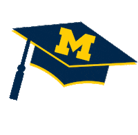 Graduation Cap Sticker by University of Michigan