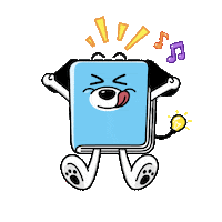 booksee_official happy book joyful 캐릭터 Sticker