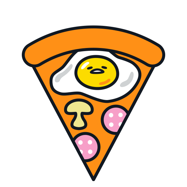 Pizza Egg Sticker by Gudetama
