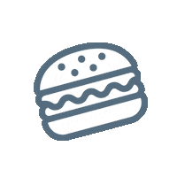 burger icon Sticker by BGOOD Designer