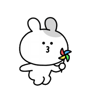 BBANGSIL happy rabbit wind 토끼 Sticker