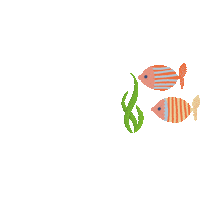 Marine Life Swimming Fish Sticker by rillagorilla