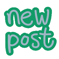 New Post Green Letters Sticker by rillagorilla