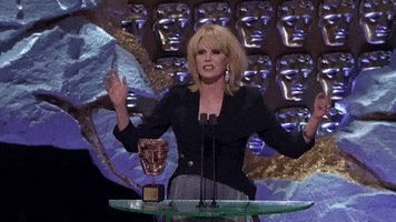 joanna lumley whatever GIF by BAFTA