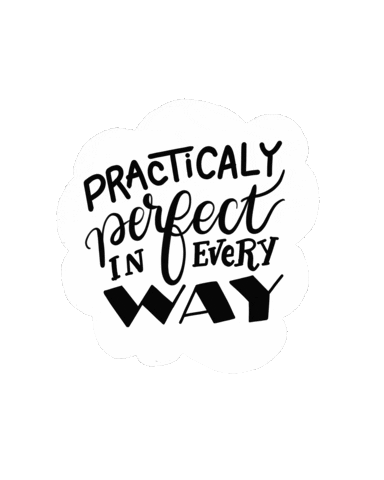 gabzvanart black and white perfect mary poppins gabzvanart Sticker