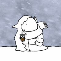 kooing freezing snowstorm ice coffee kiwibird GIF