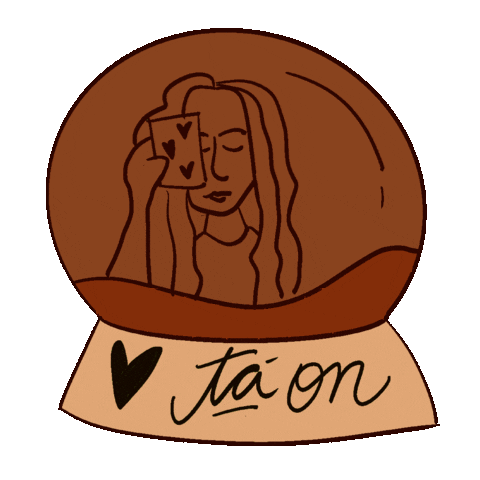 pytunadesign giphyupload tarot marrom cartomante Sticker