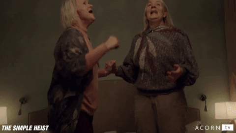 acorn-tv giphyupload reaction yes celebration GIF